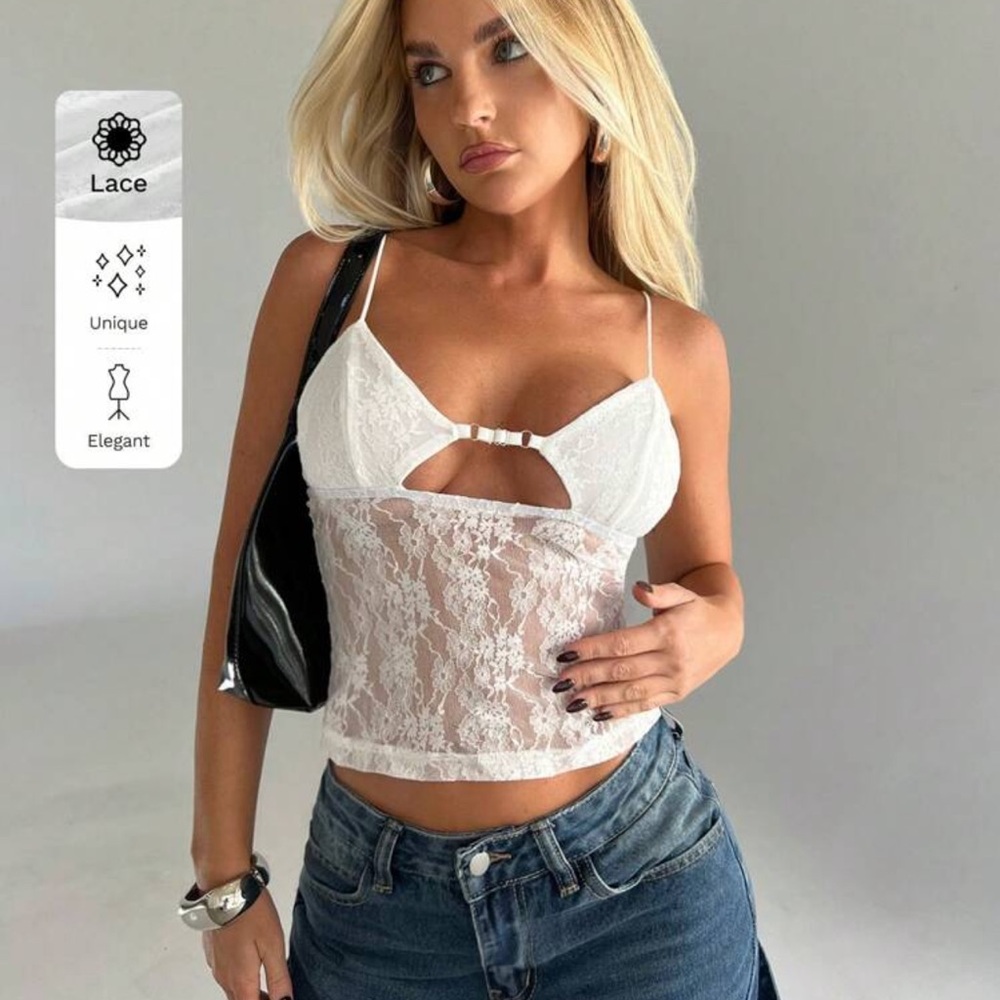 Elegant White Lace Top
